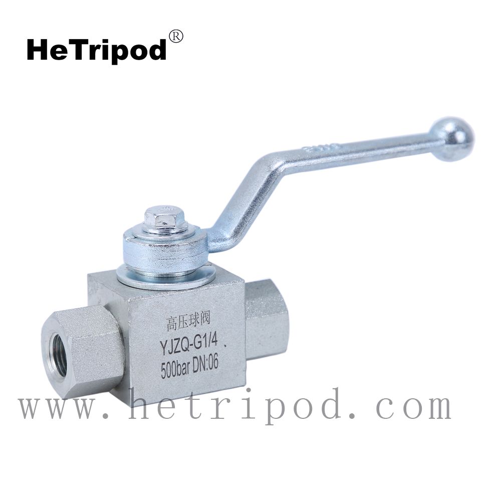 Válvula de bola hidráulica manual de alta presión de acero al carbono serie YJZQ, rosca interna en p