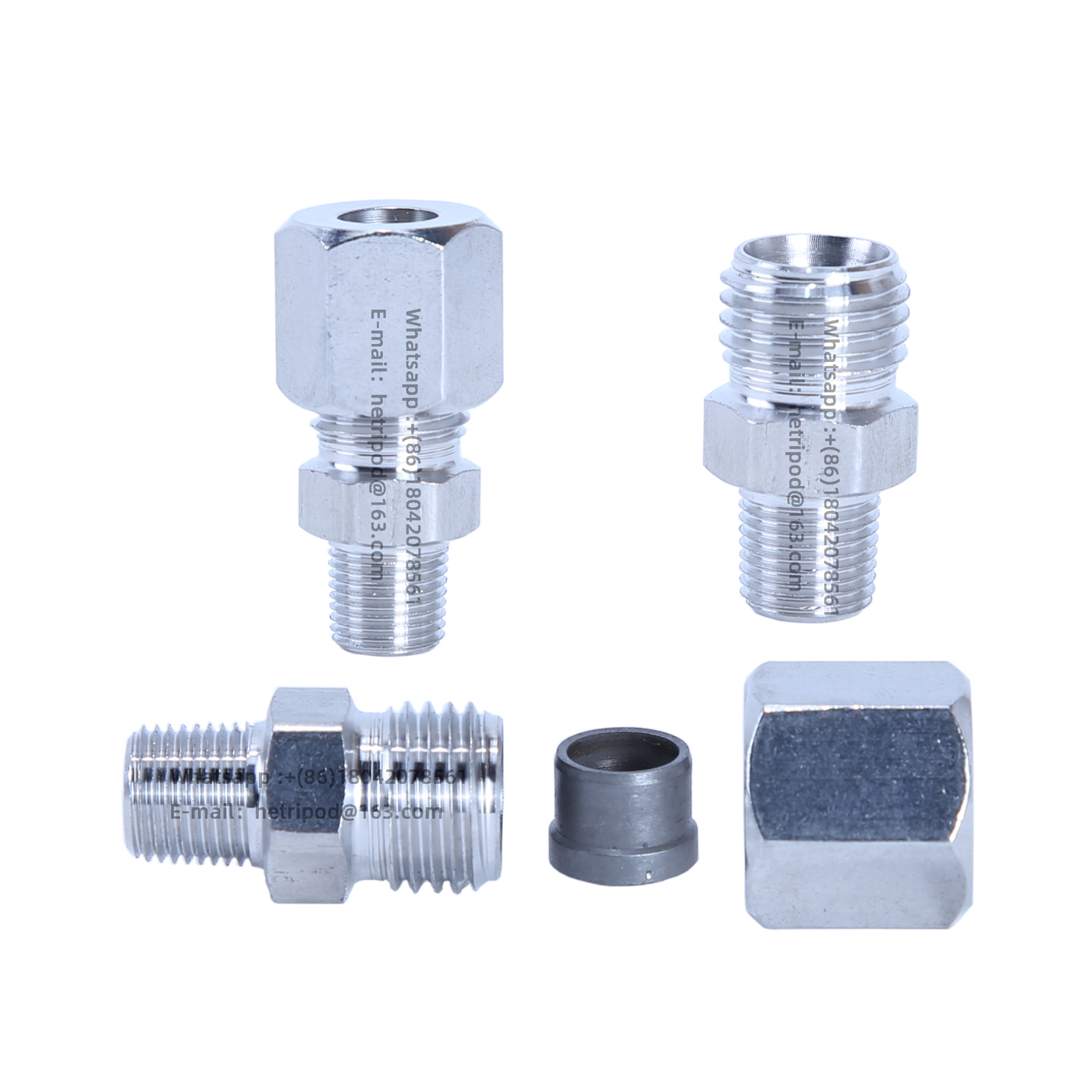 Adaptador de conexión hidráulico de acero inoxidable tipo H de cono interior de 24 grados con conexi