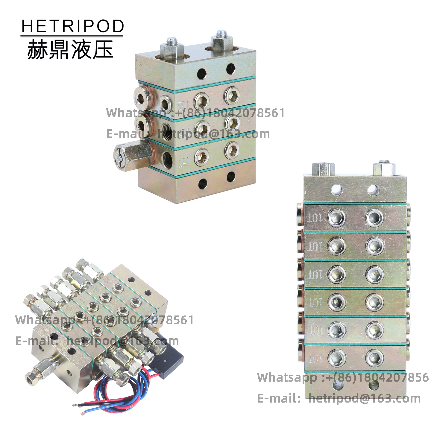 Sistema de lubricación centralizado Distribuidor combinado tipo hoja progresiva Válvula hidráulica A