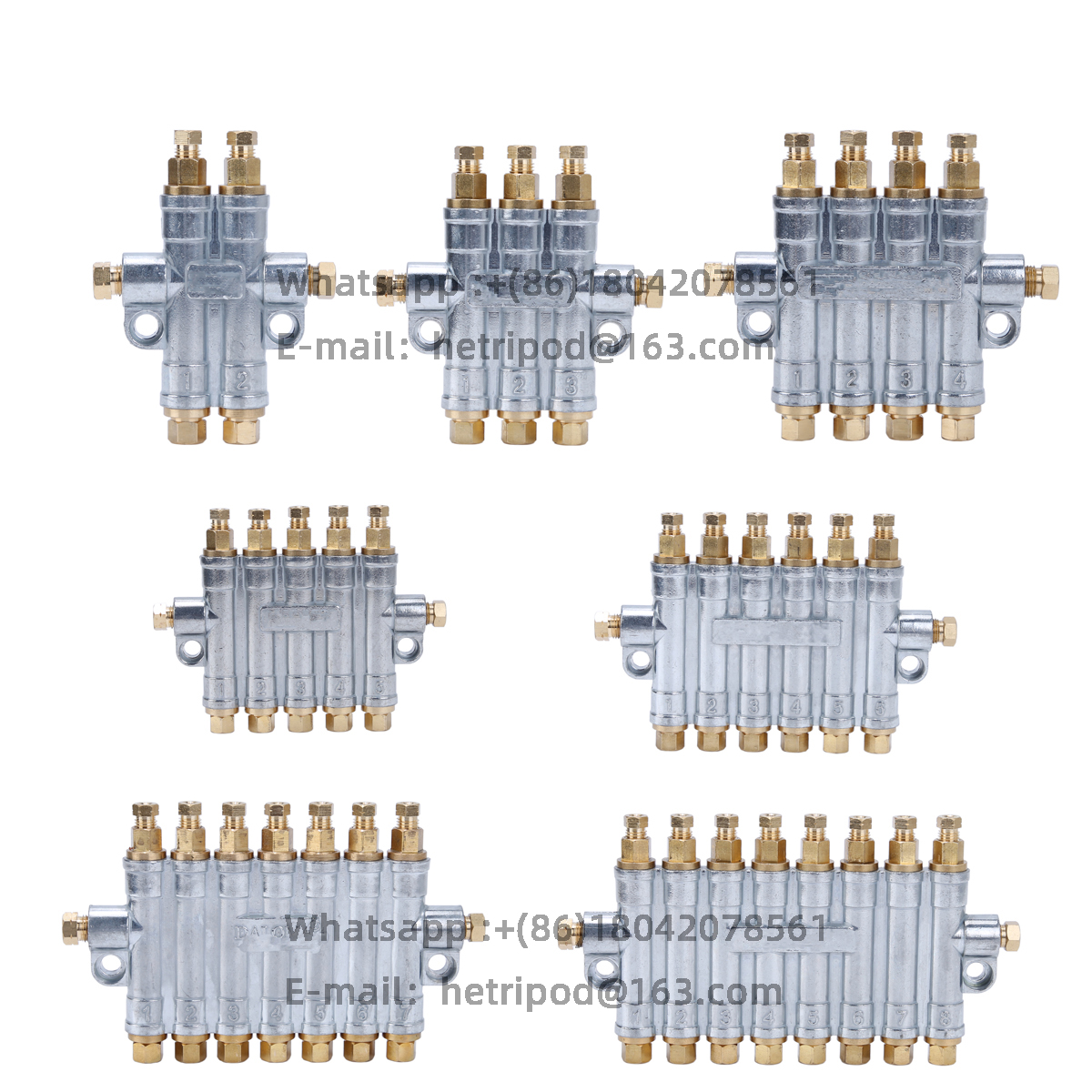 Válvula de distribución de lubricación centralizada de drenaje de aceite volumétrico Máquina de mold